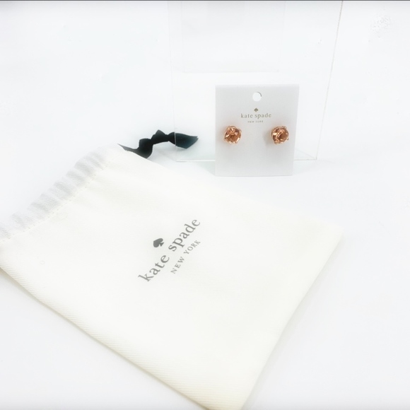 Kate Spade Rose Gold Crystal Earrings - Picture 2 of 8
